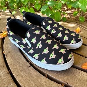 Star Wars Mandalorian canvas Slip-On Sneakers - women’s size 10